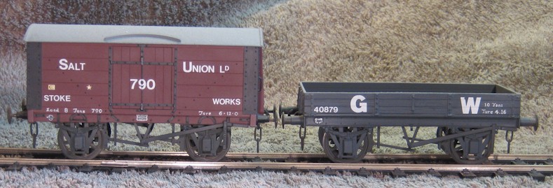 Scratch-built 7mm scale (0 gauge) wagons on 3H underframe parts
