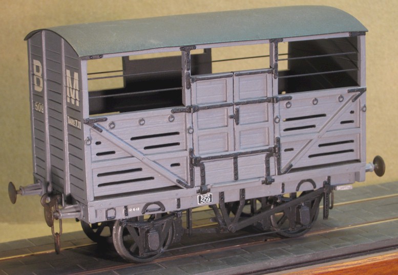 Brecon and Merthyr Junction Railway cattle wagon - 7mm scale (0 gauge)