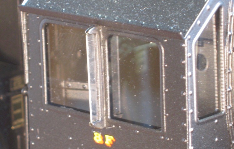 Stanier 8F cab window detail - 7mm scale (0 gauge)