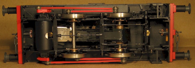 Underside of Fowler 0-4-0 Diesel Mechanical